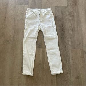 White Jessica Simpson Rolled Crop Skinny Jeans Size 27